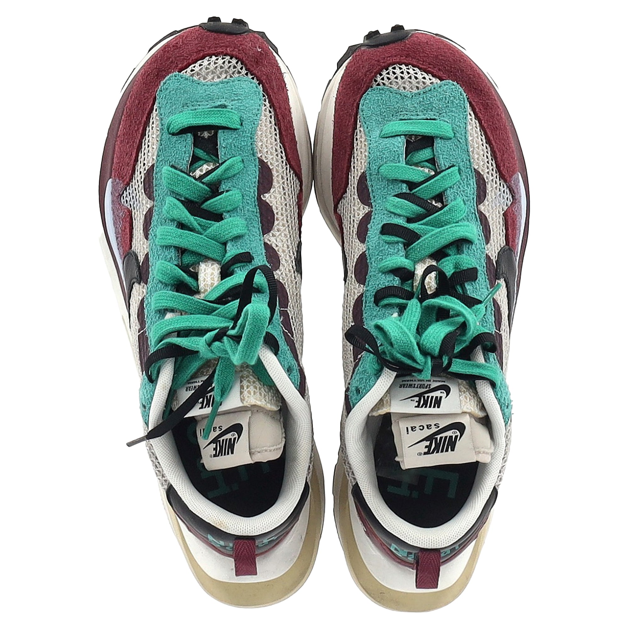 Nike x Sacai Mesh Vaporwaffle Sneakers in Multicolor Suede