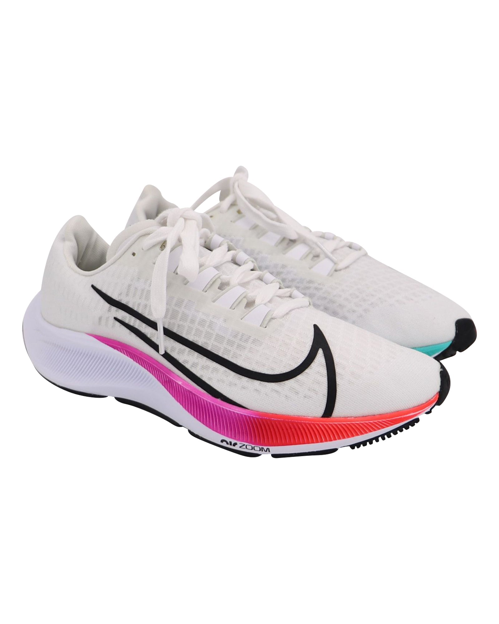 Nike Air Zoom Pegasus 37 Running Shoes in White Polyester