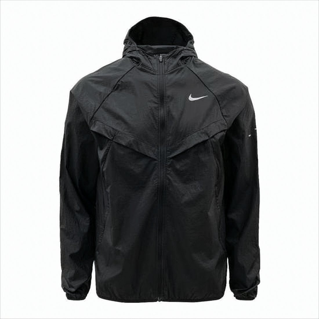 Matte Finish Hooded Jacket with Angular Panel Design