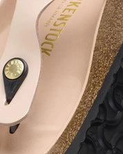Beige Gizeh Big Buckle Shine Sandals