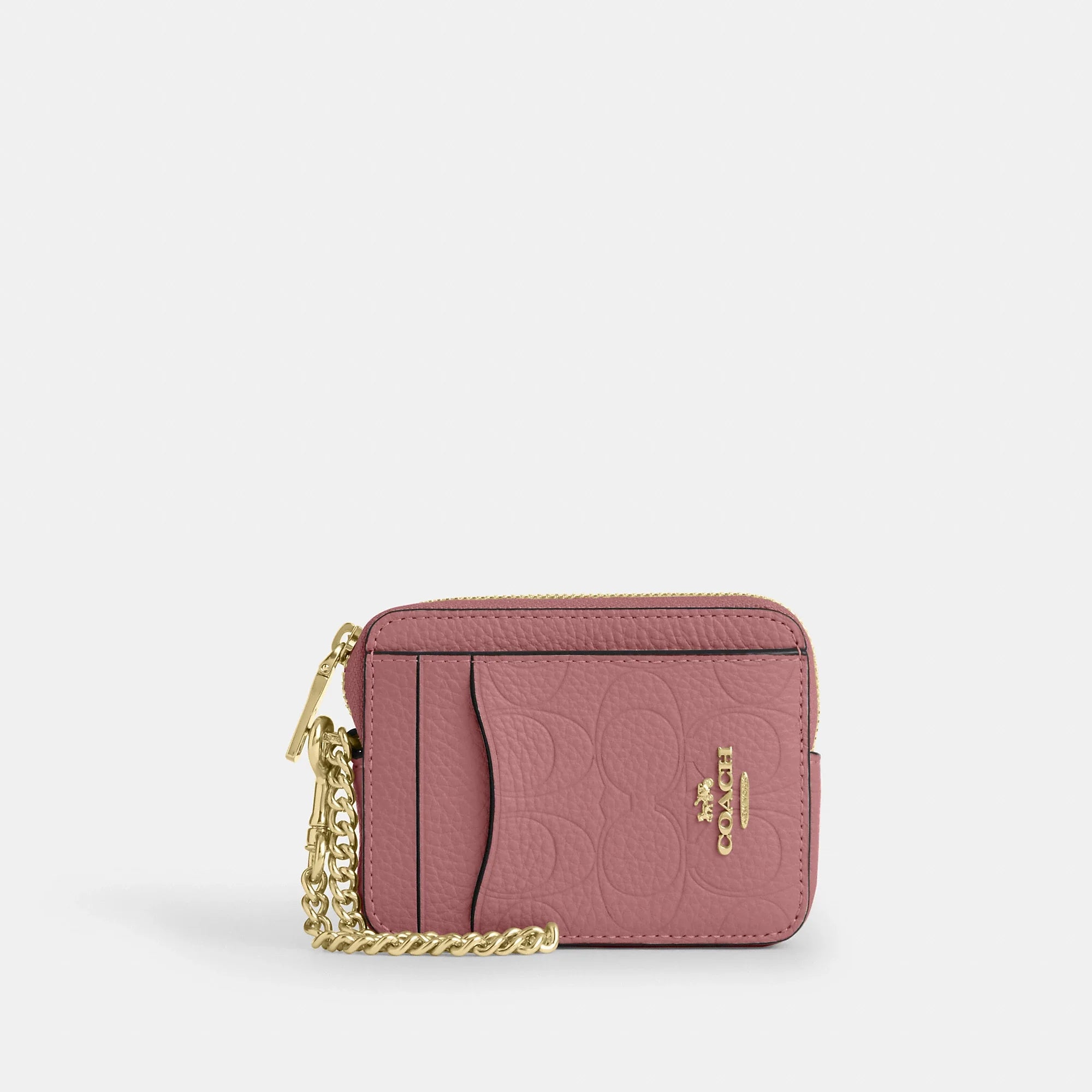 Coach Outlet Zip Card Case In Signature Leather