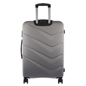 3pc Pierre Cardin Hard-Shell Suitcase Cabin Travel Luggage Set Silver