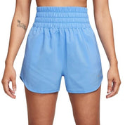Women's Nike One Shorts Blue Dri-FIT Brief Lined High-Waisted Active SRT87