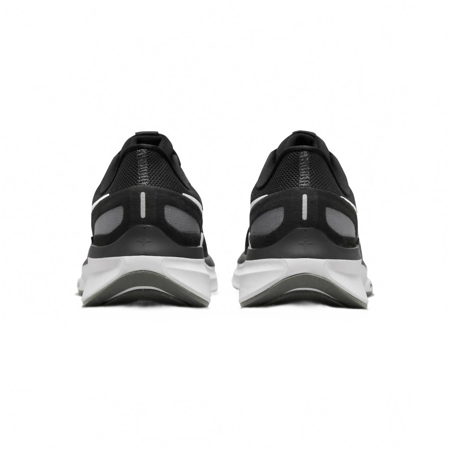 Men's Structure 25 Road Running Shoes In Black/white/dark Grey