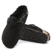 Unisex Boston Shearling Sandal In Black