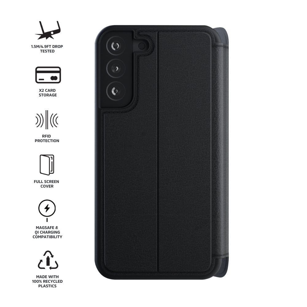 3sixT SlimFolio Case in Black - Samsung GS24, GS24+, GS24 Ultra