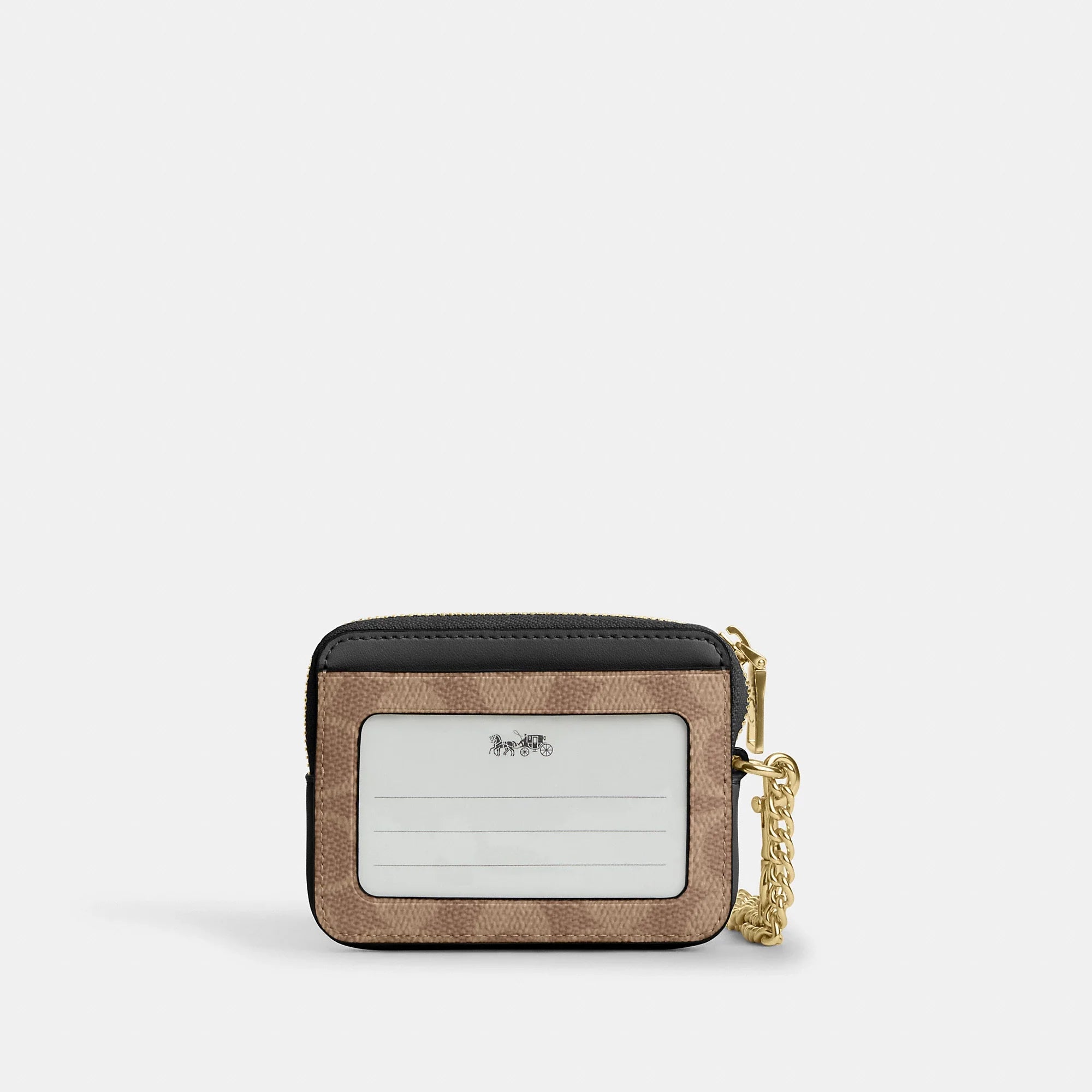 Coach Outlet Zip Card Case In Signature Canvas