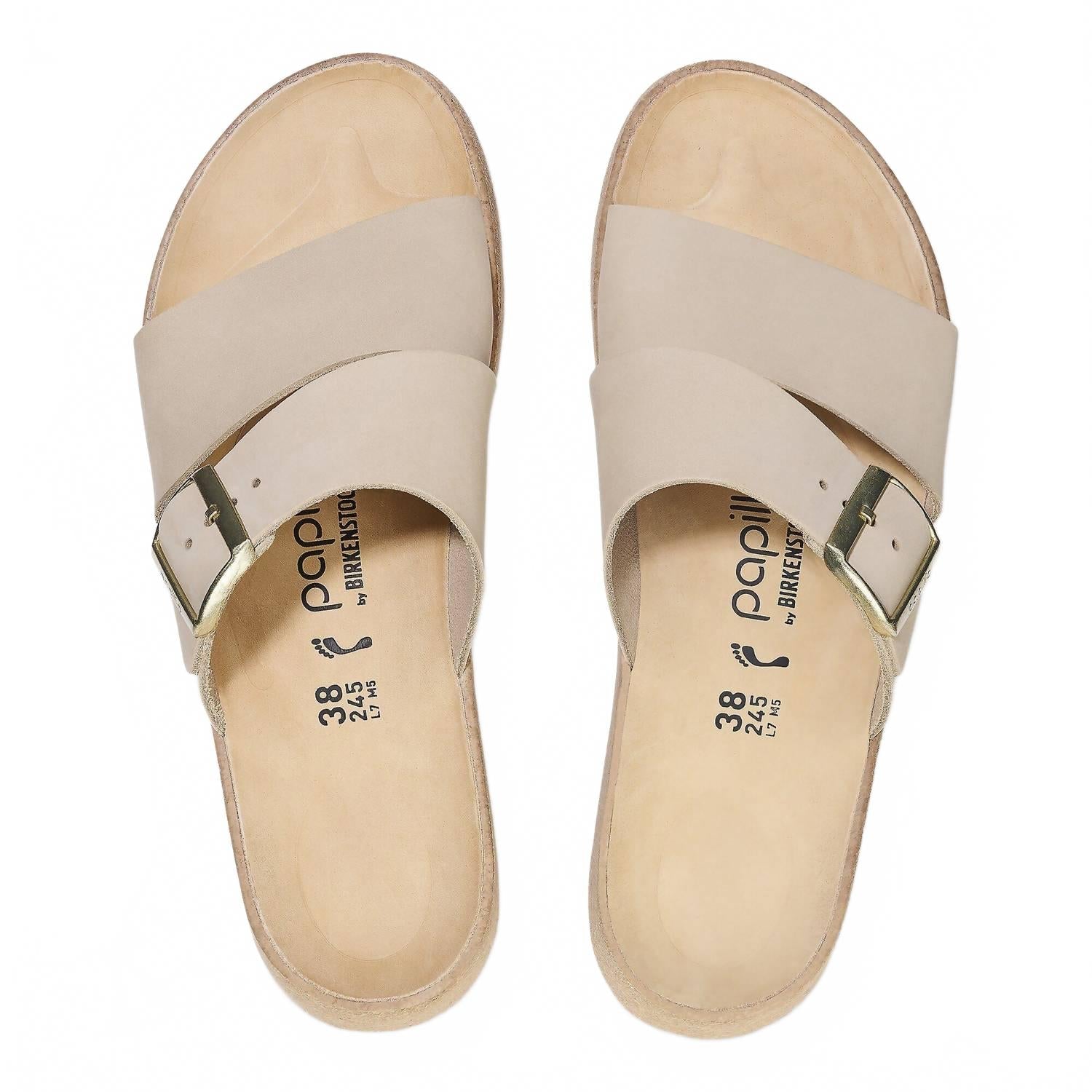Women's Almina Nubuck Leather Sandals In Sandcastle