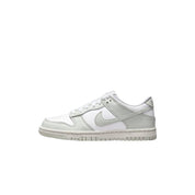 Grade-School Nike Dunk Low White / Light Silver - Photon Dust FB9109-124