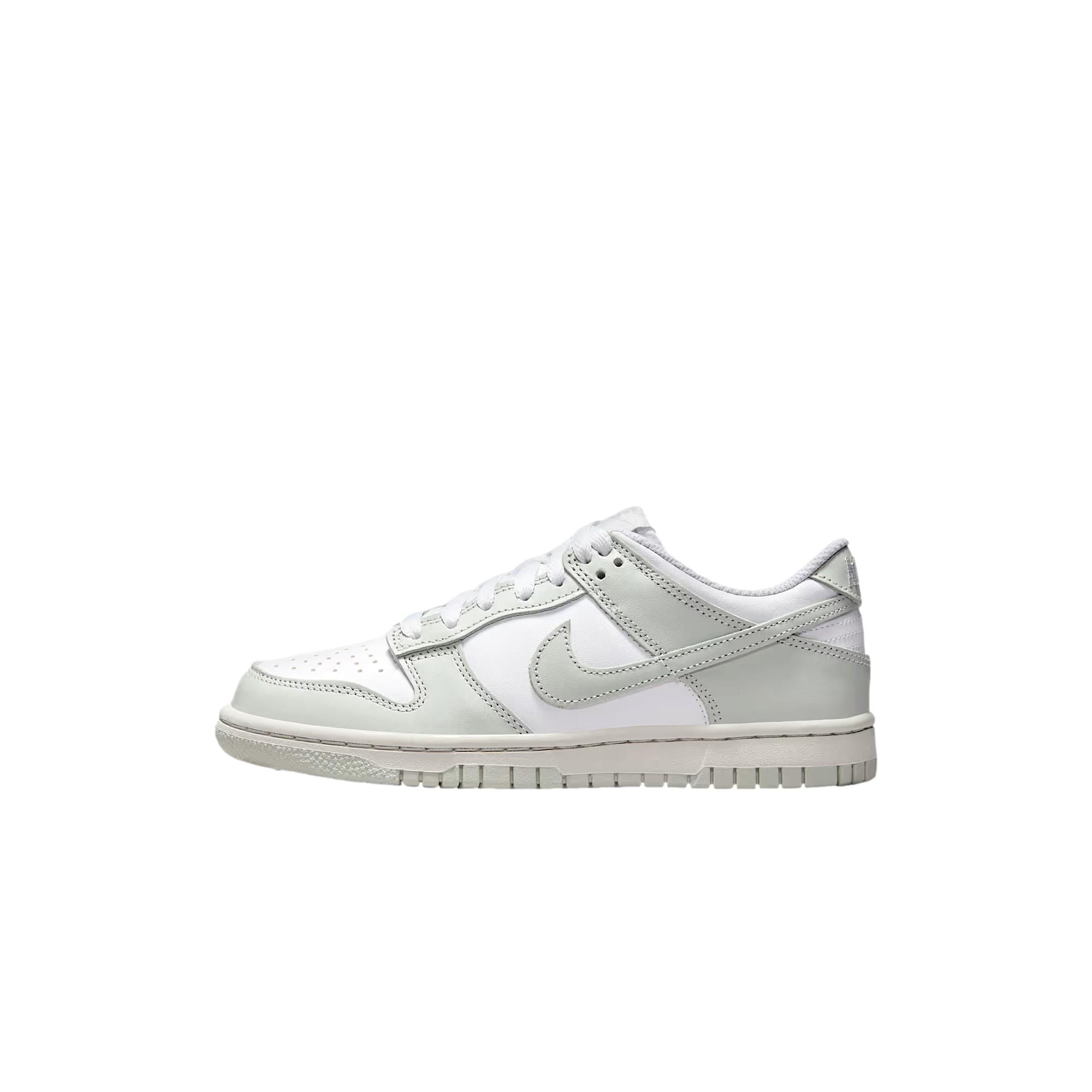 Grade-School Nike Dunk Low White / Light Silver - Photon Dust FB9109-124