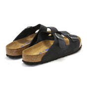 Women's Arizona Soft Footbed Sandals In Black Leather