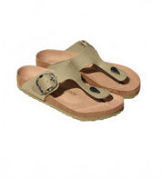 Women's Gizeh Big Buckle Textile Sandals In Khaki