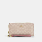 Coach Outlet Long Zip Around Wallet In Signature Canvas