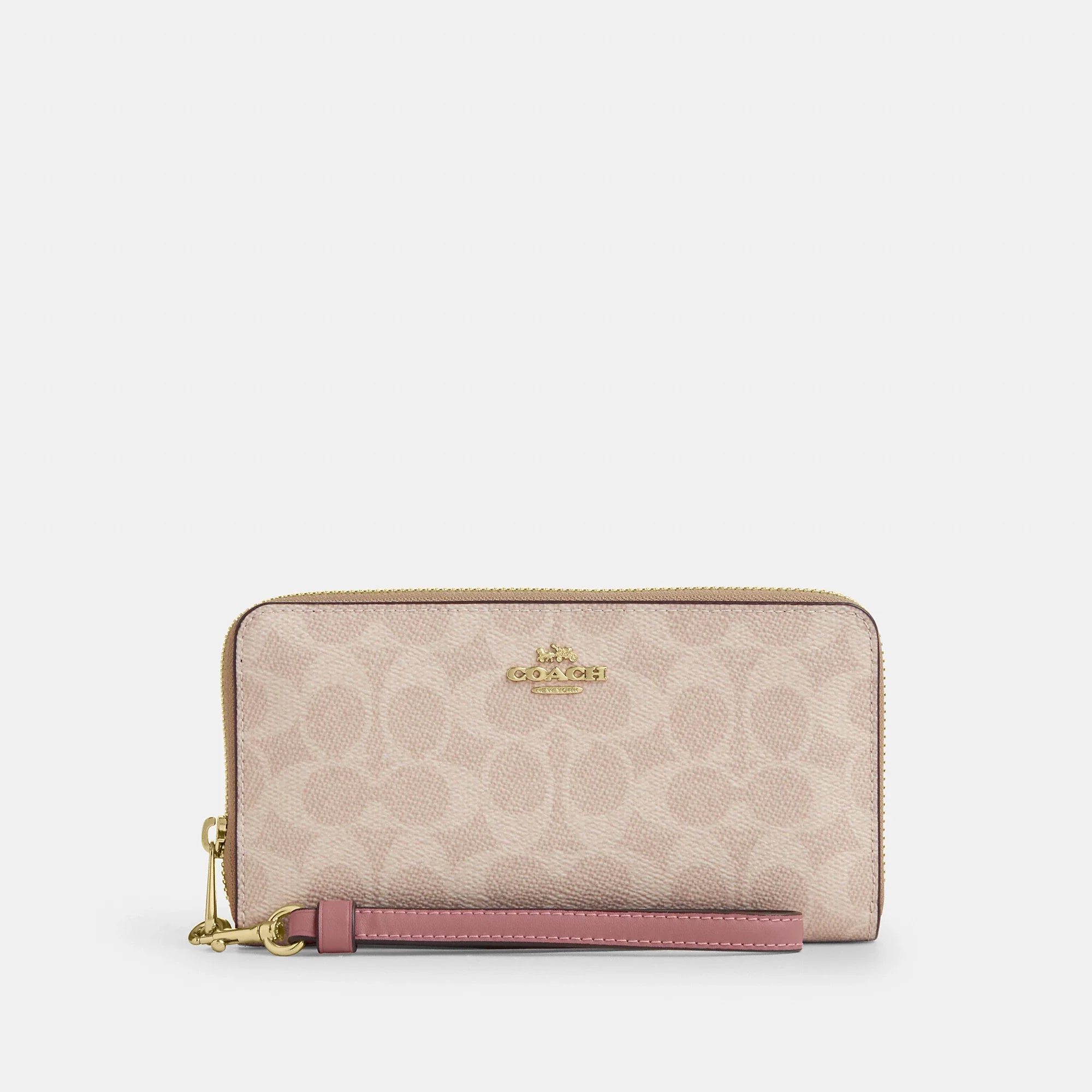 Coach Outlet Long Zip Around Wallet In Signature Canvas