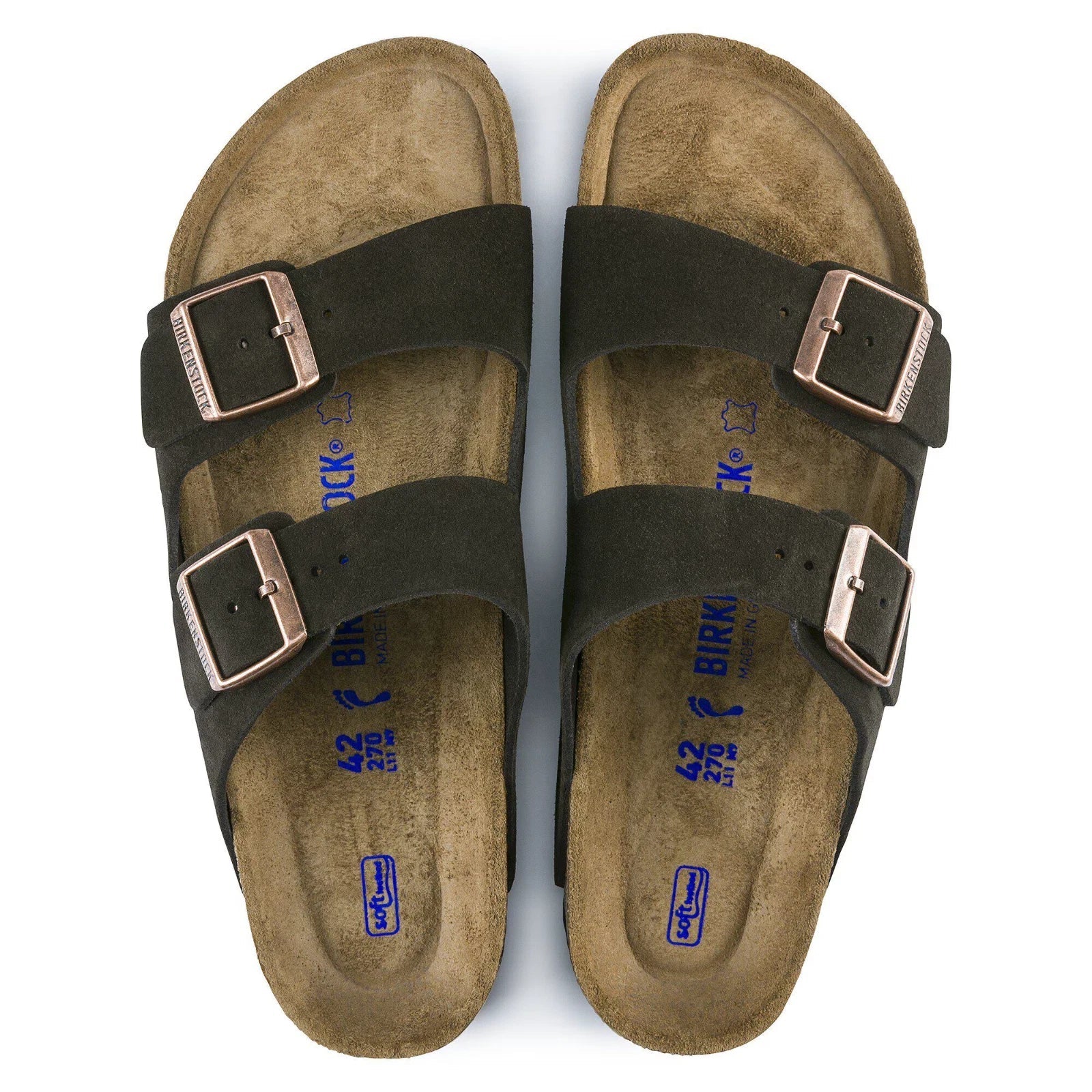 Men's Birkenstock Arizona 0951313 Sandals Mocha Suede Comfort Slides HAWK1900
