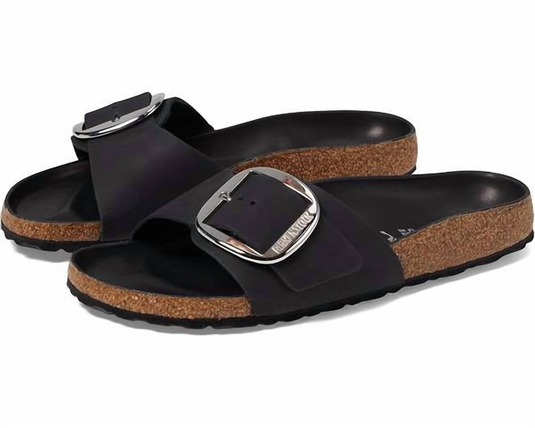 Women's Madrid Big Buckle Sandal In Black