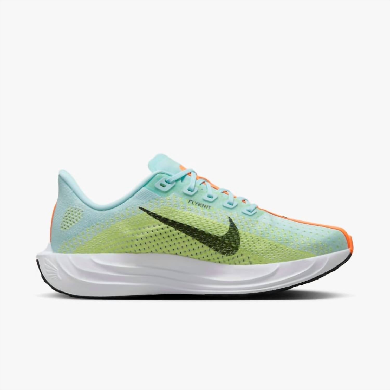 Men's Pegasus Plus Running Shoes In Glacier Blue/light Lemon Twist/life Lime/black