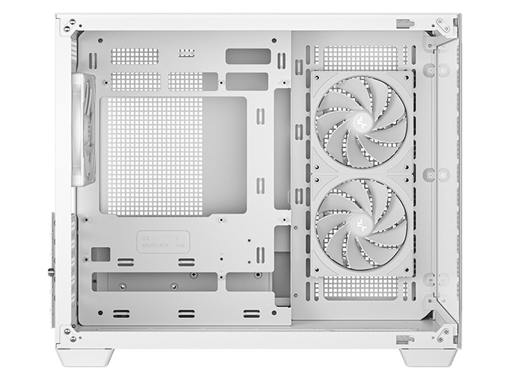 DeepCool CG330 3F WH Micro-ATX Case - White