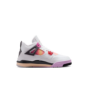 Little Kid's Air Jordan 4 Retro Comic Off White/Anthracite-Neutral Grey-Fire Pink-Light Arctic Pink-Muslin IO2363-100