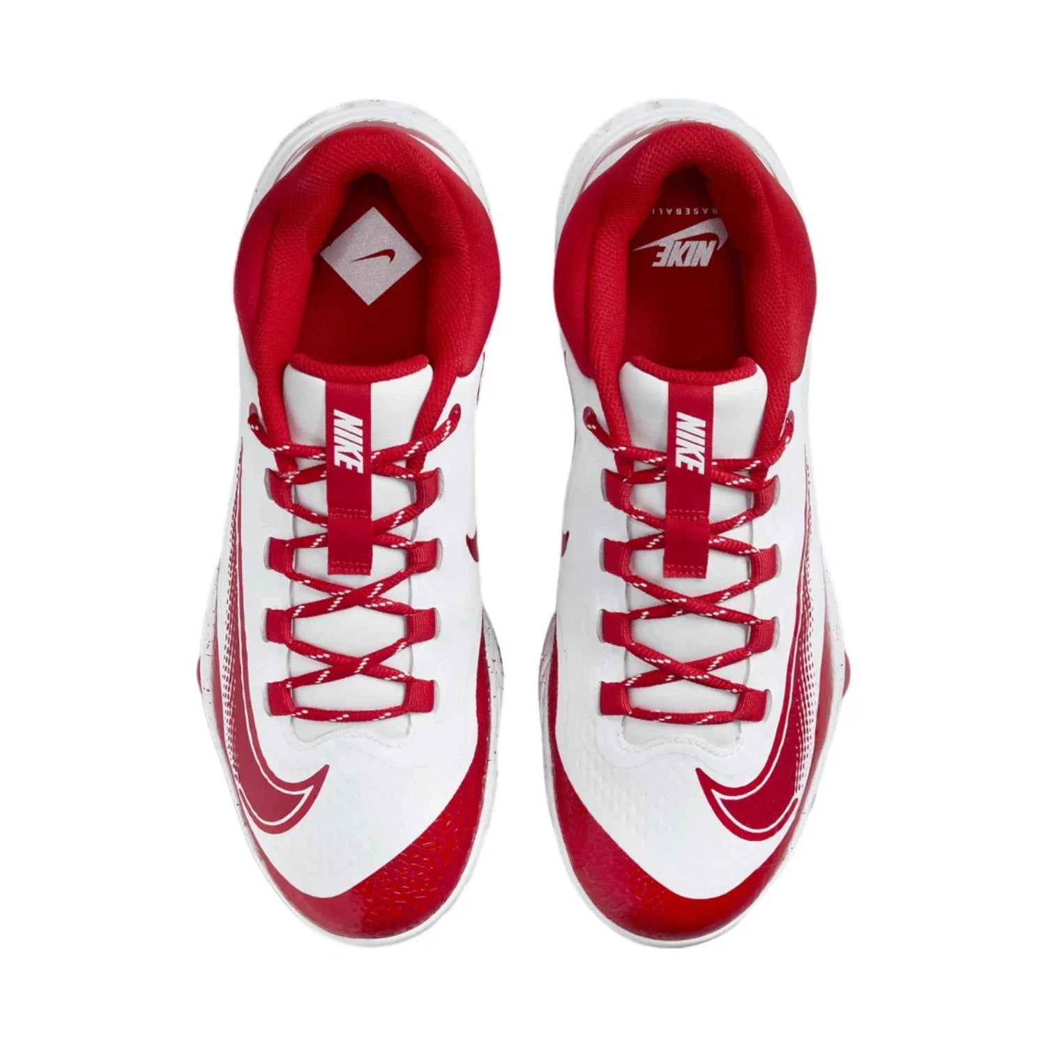 Nike Alpha Huarache Elite 4 Low MCS FD6255-105 White Baseball Cleats RHS8064