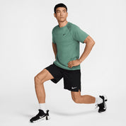 Men's Nike Dri-Fit T-Shirt Green Stretch Raglan Short Sleeve Fitness SRT655