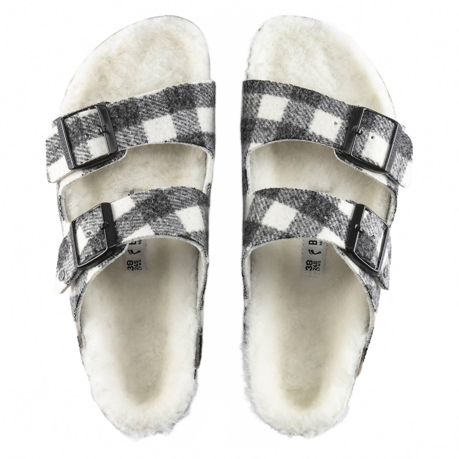 Men's Arizona Rivet Flip-Flops In Plaid White