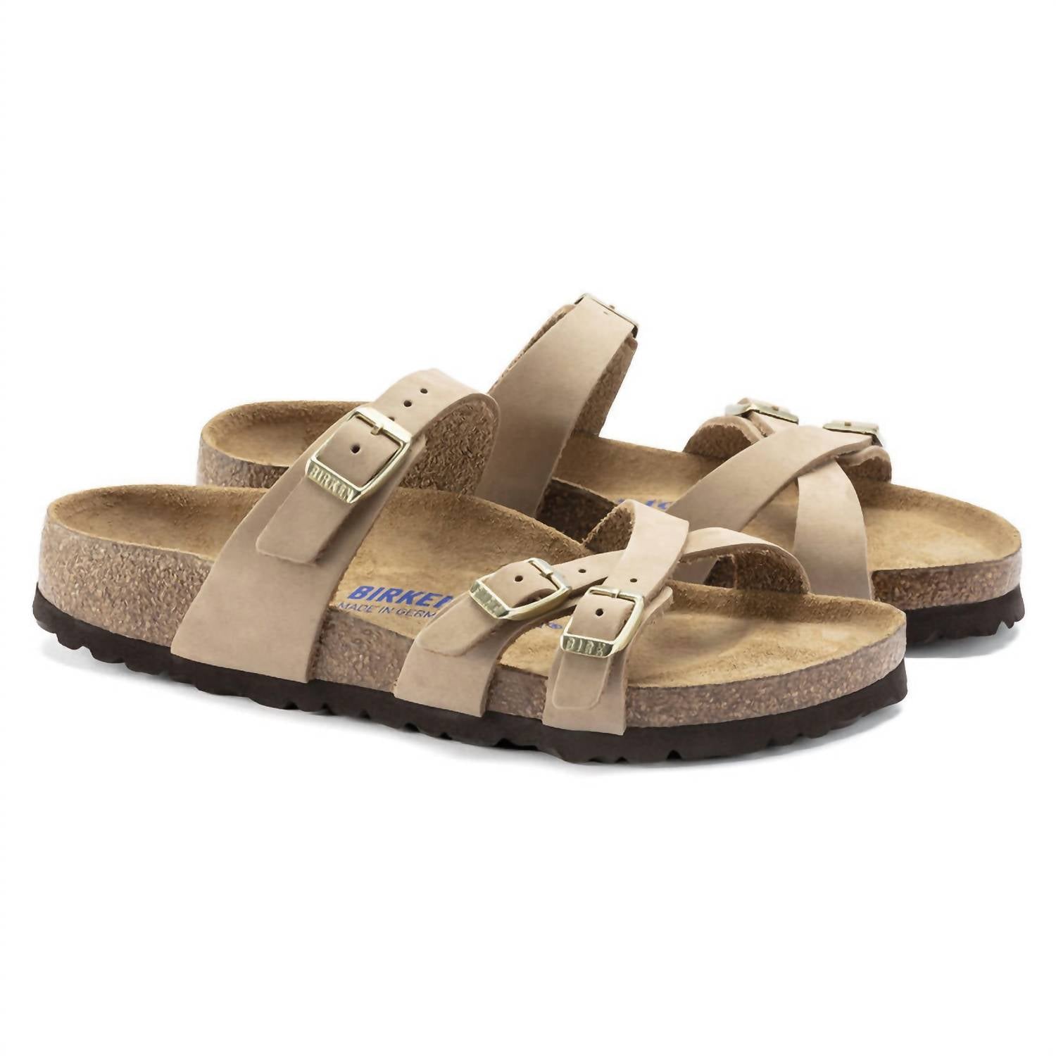 Unisex - Franca Leather Strap Sandals - Narrow In Sandcastle
