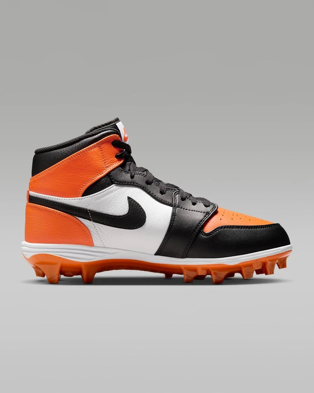 Nike Air Jordan 1 Mid TD FJ6805-801 Men's Starfish Black Football Cleat MEW1082