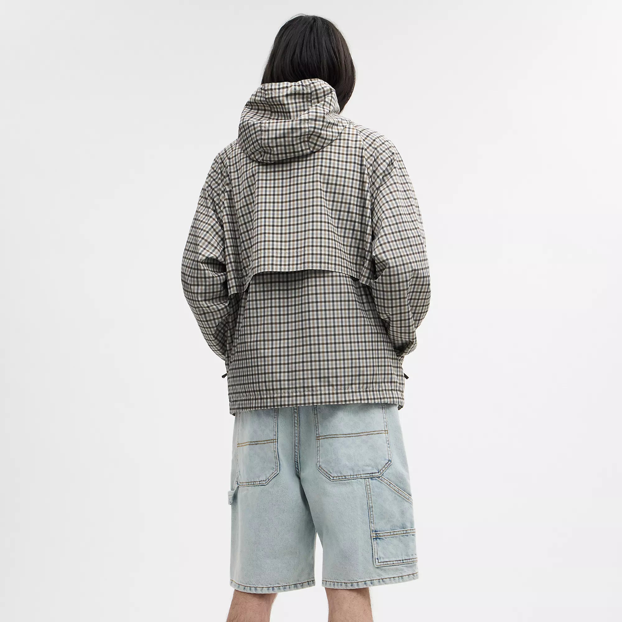 Coach Outlet Plaid Windbreaker In Recycled Polyester