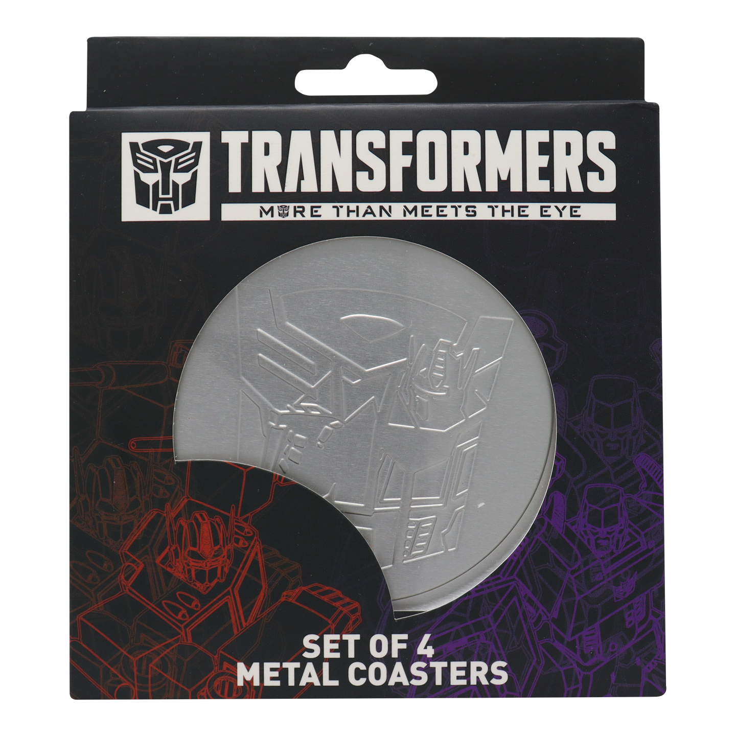 Fanattik Transformers Set of 4 Embossed Metal Coasters