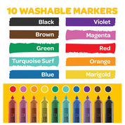 10pc Crayola Clicks Retractable Washable Markers 8+
