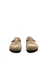 Women's Boston Suede Soft Footbed Clog In Taupe
