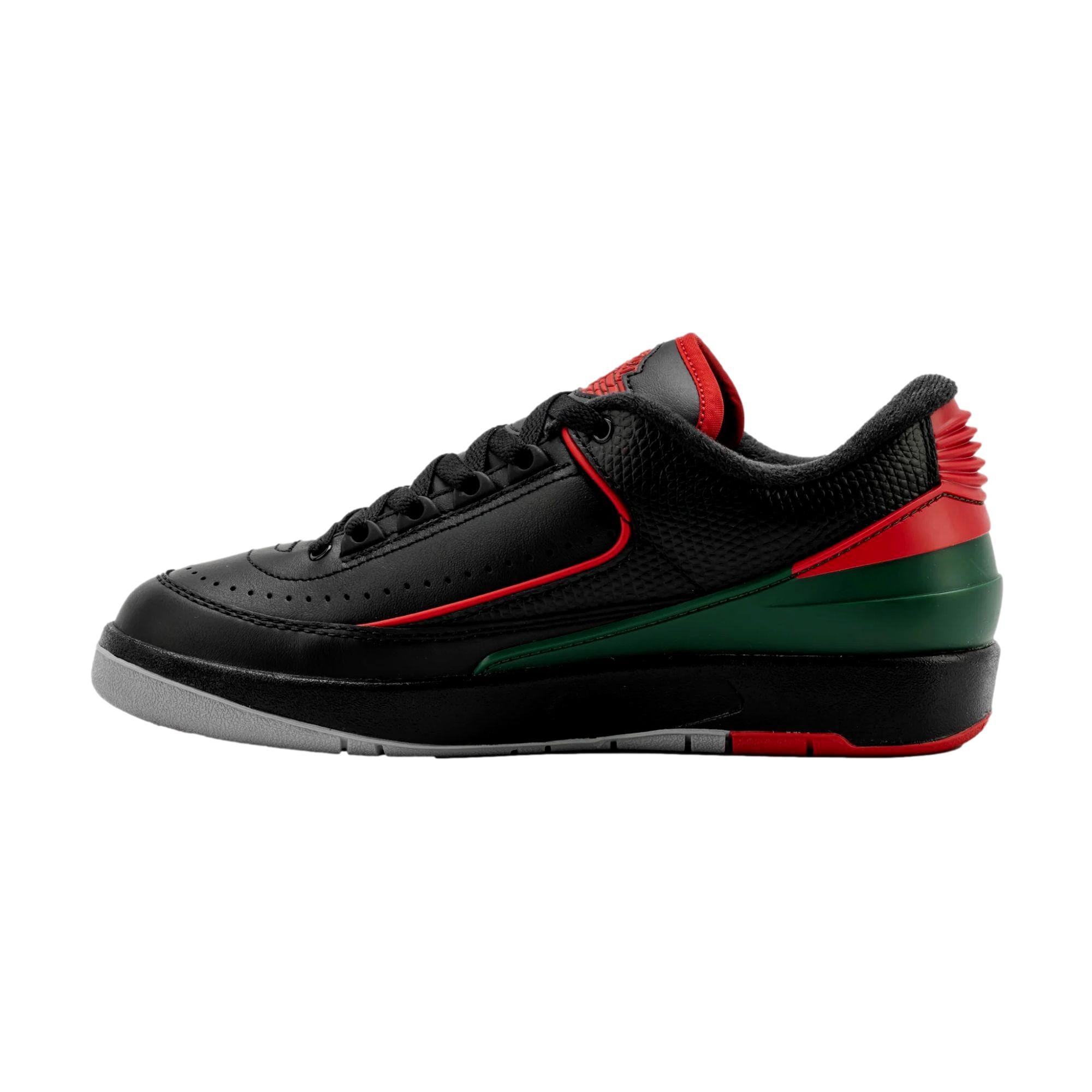 Grade-School Nike Air Jordan 2 Retro Low Black/Fire Red-Fir-Cement Grey FJ6869-006