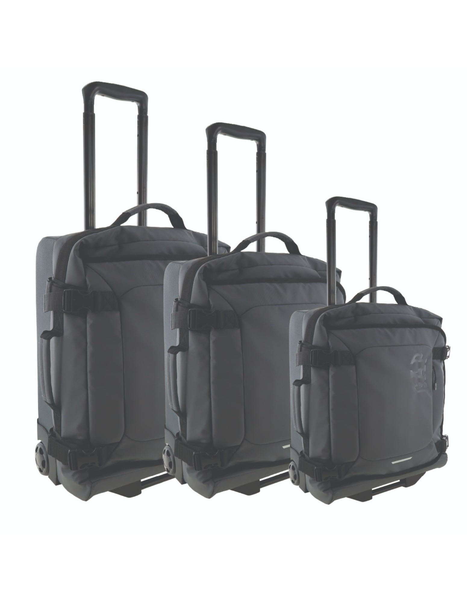 3pc GAP Soft-Shell Suitcase Lockable Travel Trolley Luggage Set 73cm Charcoal