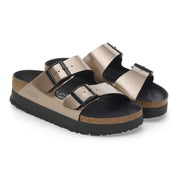 Women's Arizona Flex Platform Sandals In Brown Brown/electric Metallic Taupe