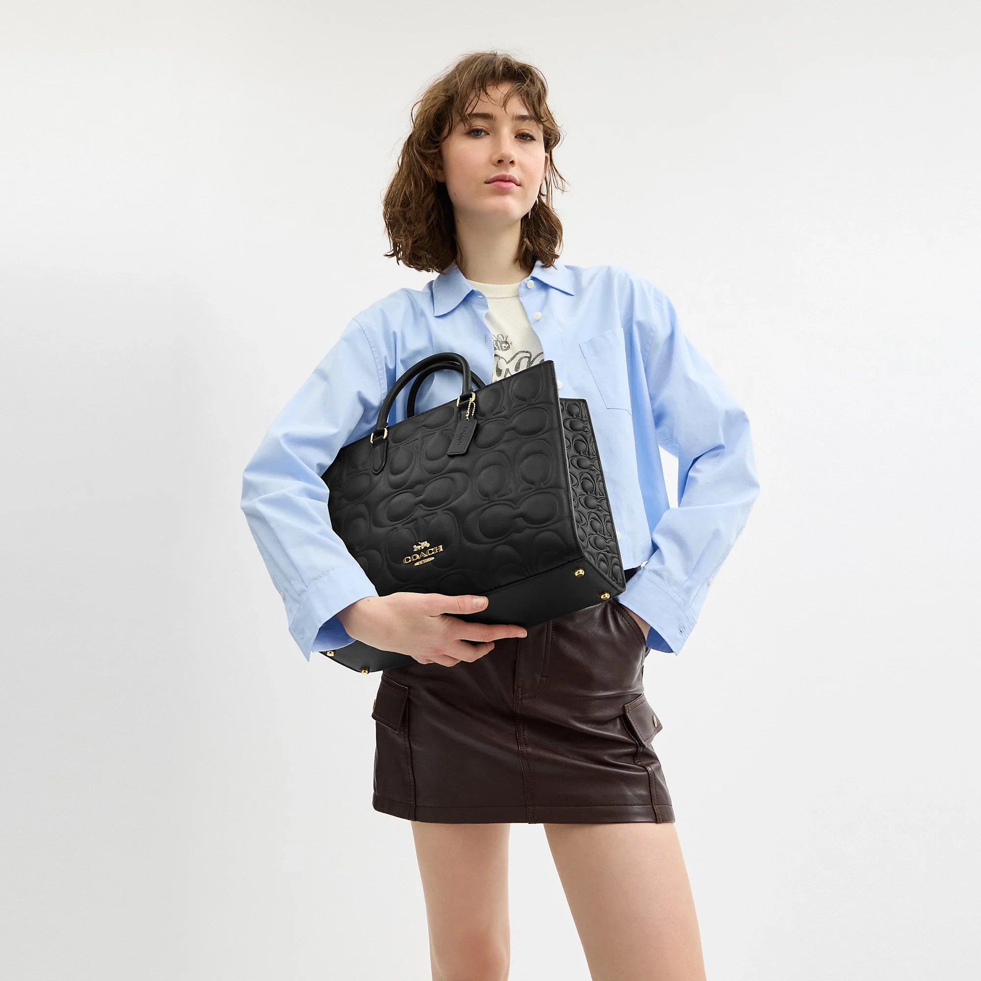 Coach Outlet Maggie Tote Bag In Signature Leather