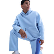 Nike Tech Hoodie Men's Azul Swoosh Fleece Embroidered Oversized Fit JAX1050