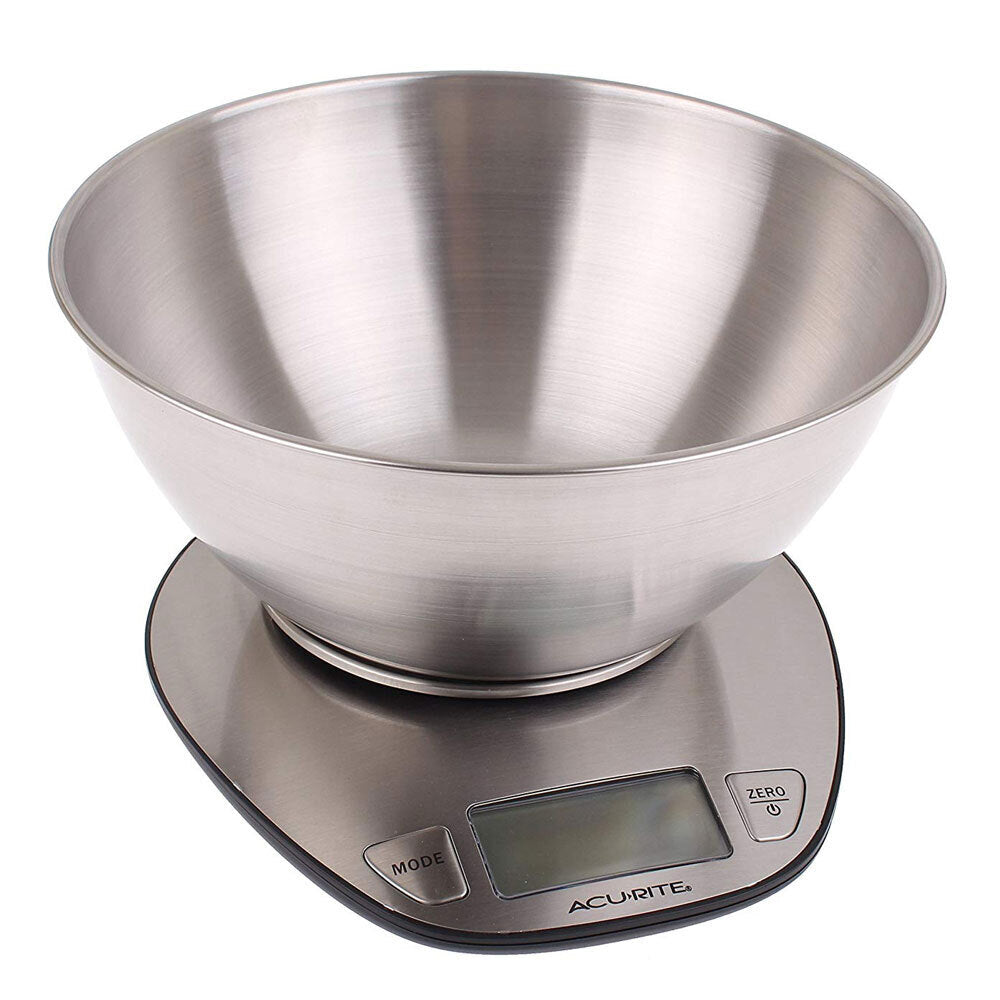 Acurite Stainless Steel Digital Food/Cooking Scale with 5kg/1g Bowl
