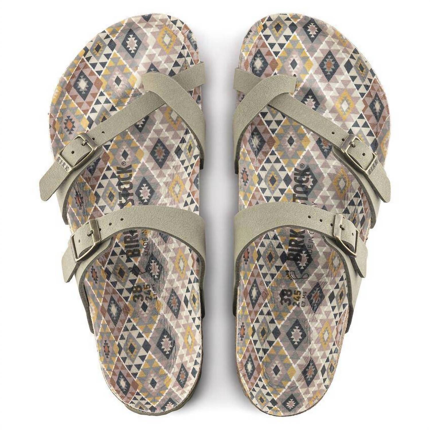 Women's Mayari Ethnoflor Sandal In Khaki Vegan