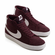 Men's Blazer Mid Sneakers In Burgundy Crush/summit White