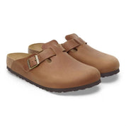 Women's Boston Oiled Leather Clogs In Cognac