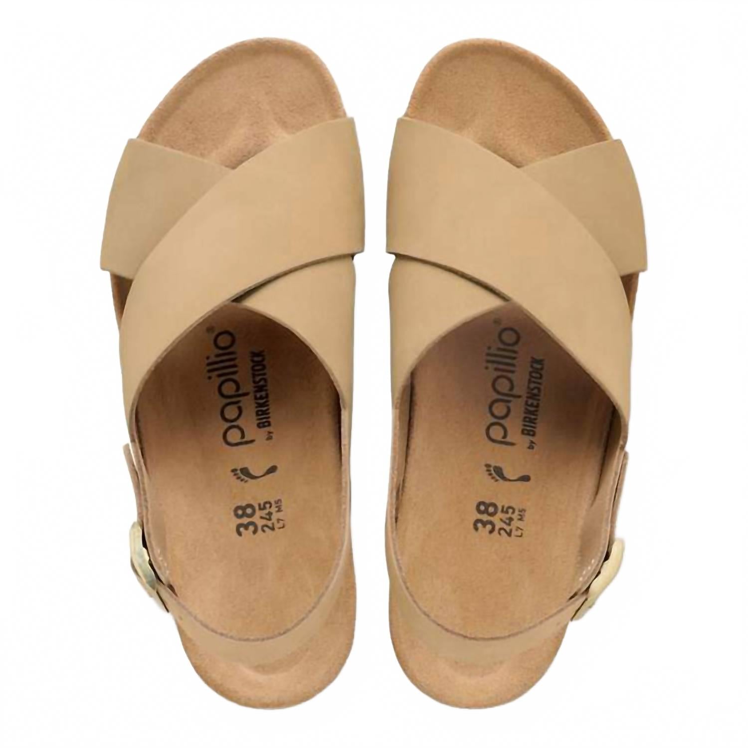 Women's Samira Nubuck Leather Wedge Sandals In Sandcastle
