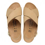 Women's Samira Nubuck Leather Wedge Sandals In Sandcastle