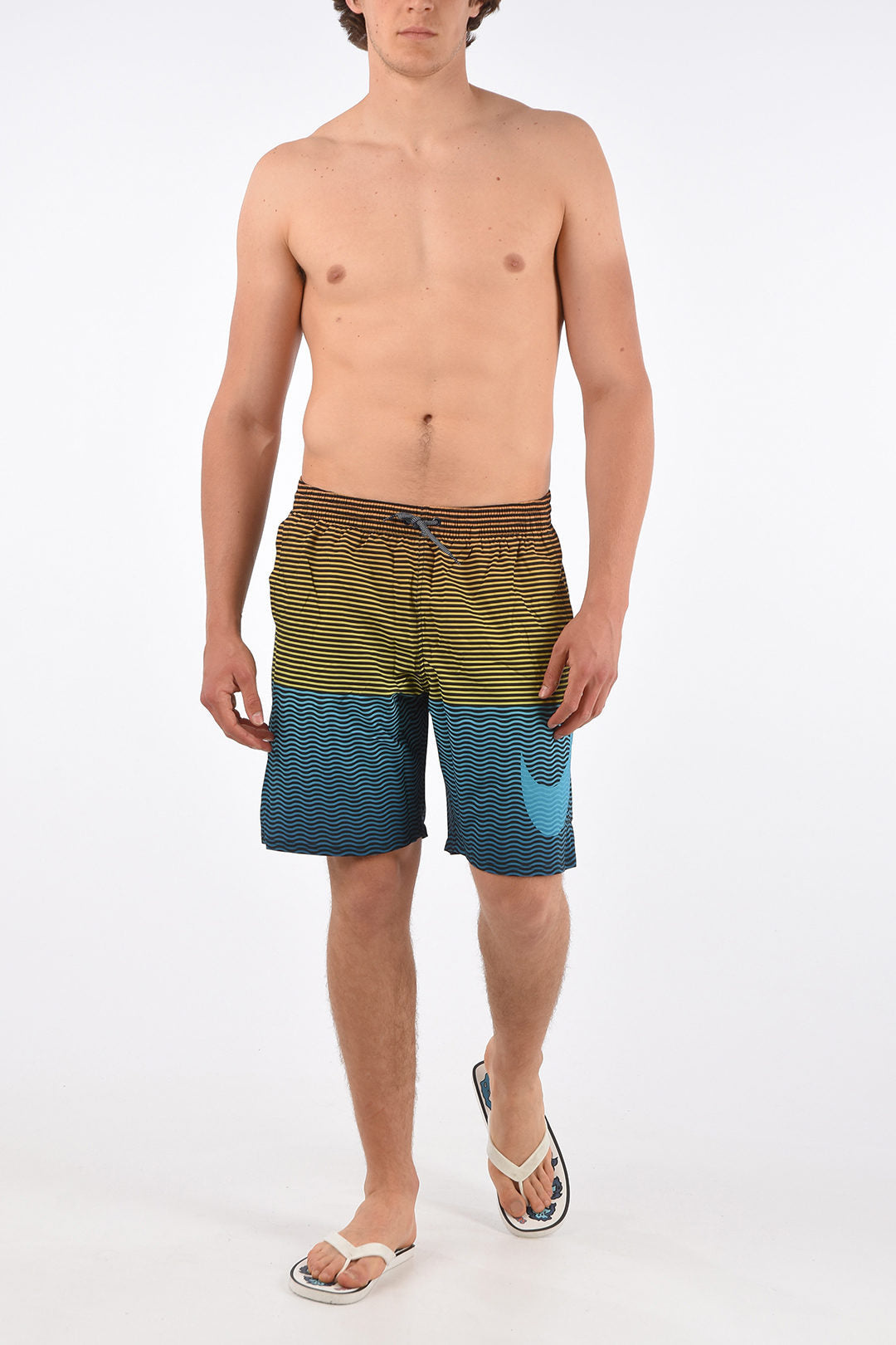 Striped Boxer Swimsuit