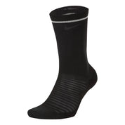 Men's Nike Spark CU7200-010 Crew Socks Black Stretch Cushioned JAX66