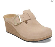 Women's Fanny Suede Leather Clog In Warm Sand