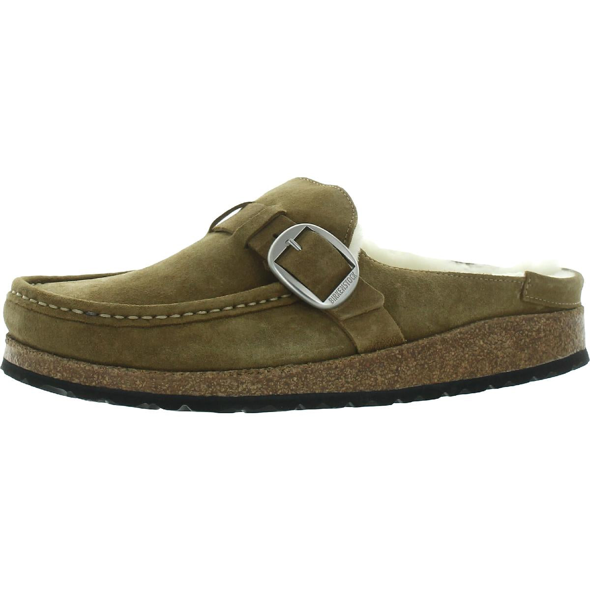 Buckley Shearling Womens Leather Slip On Loafers