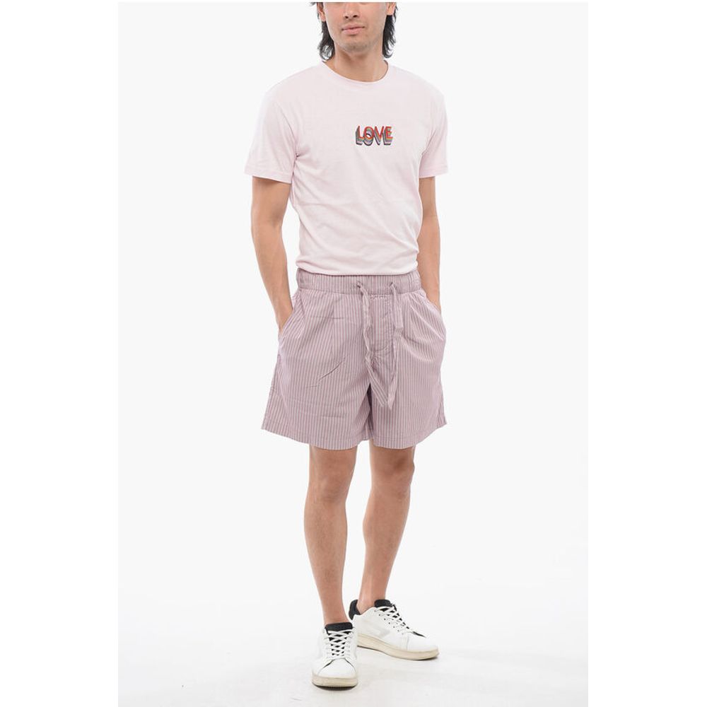 Birkenstock TEKLA Striped Cotton Shorts with Drawstring Men's Waist