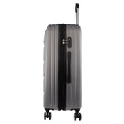 3pc Pierre Cardin Hard-Shell Suitcase Cabin Travel Luggage Set Silver