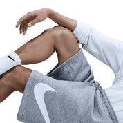 Men's Nike Club Fleece Swoosh Shorts - Dark Grey Heather/Light Smoke Grey/White